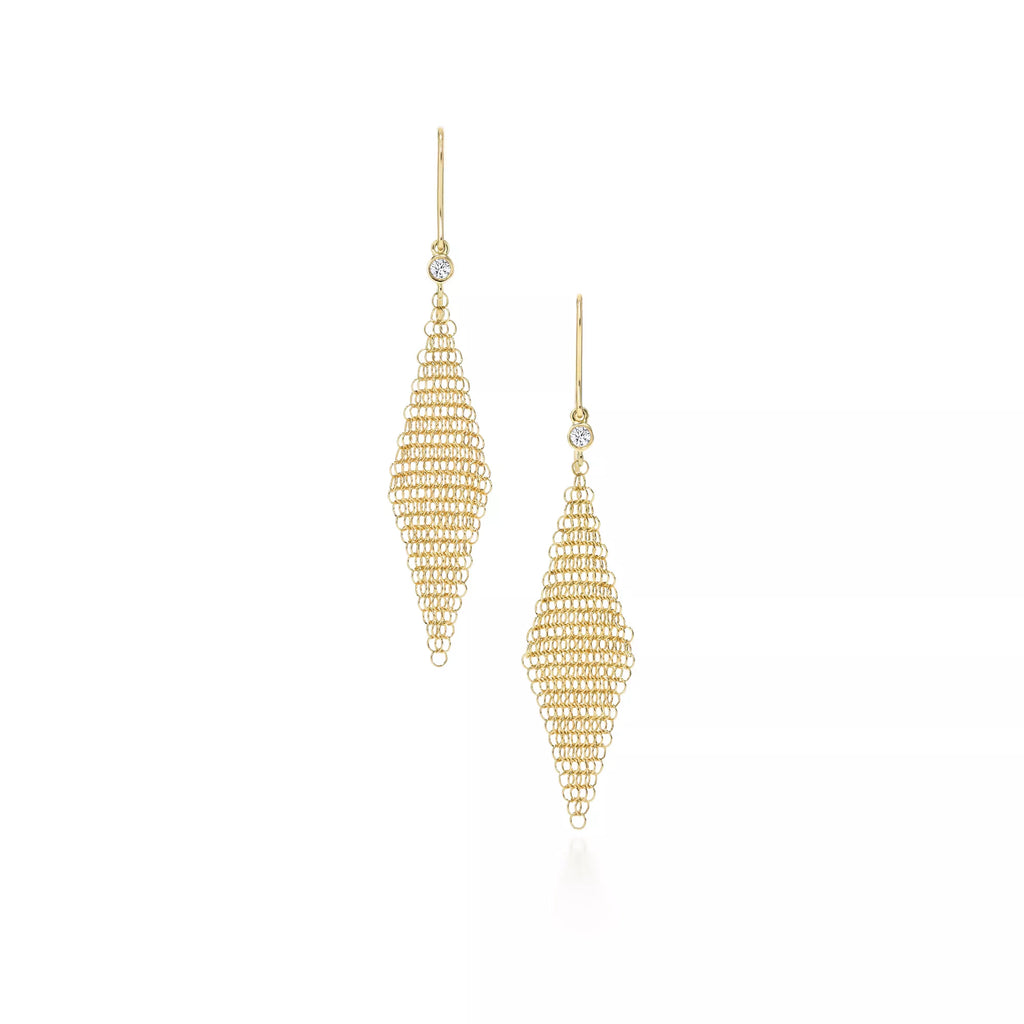 Carave Paris Crystal Mesh Chain Drop Earrings
