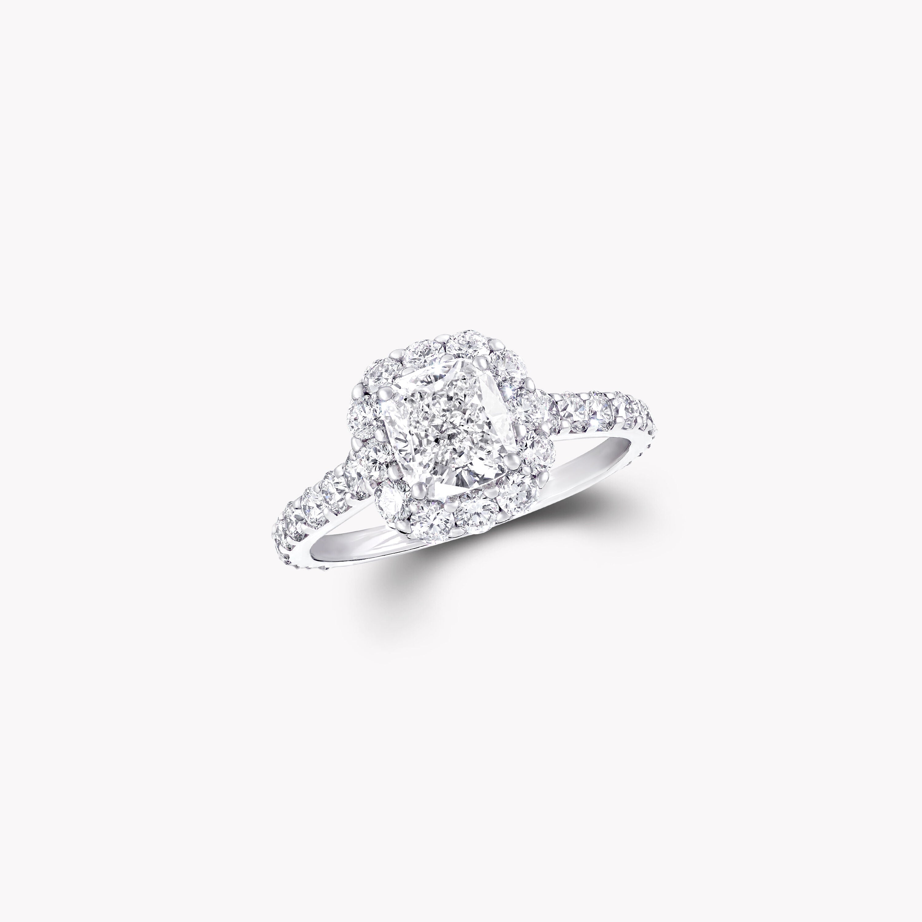 Carave Paris Cushion-Cut Halo Diamond Engagement Ring