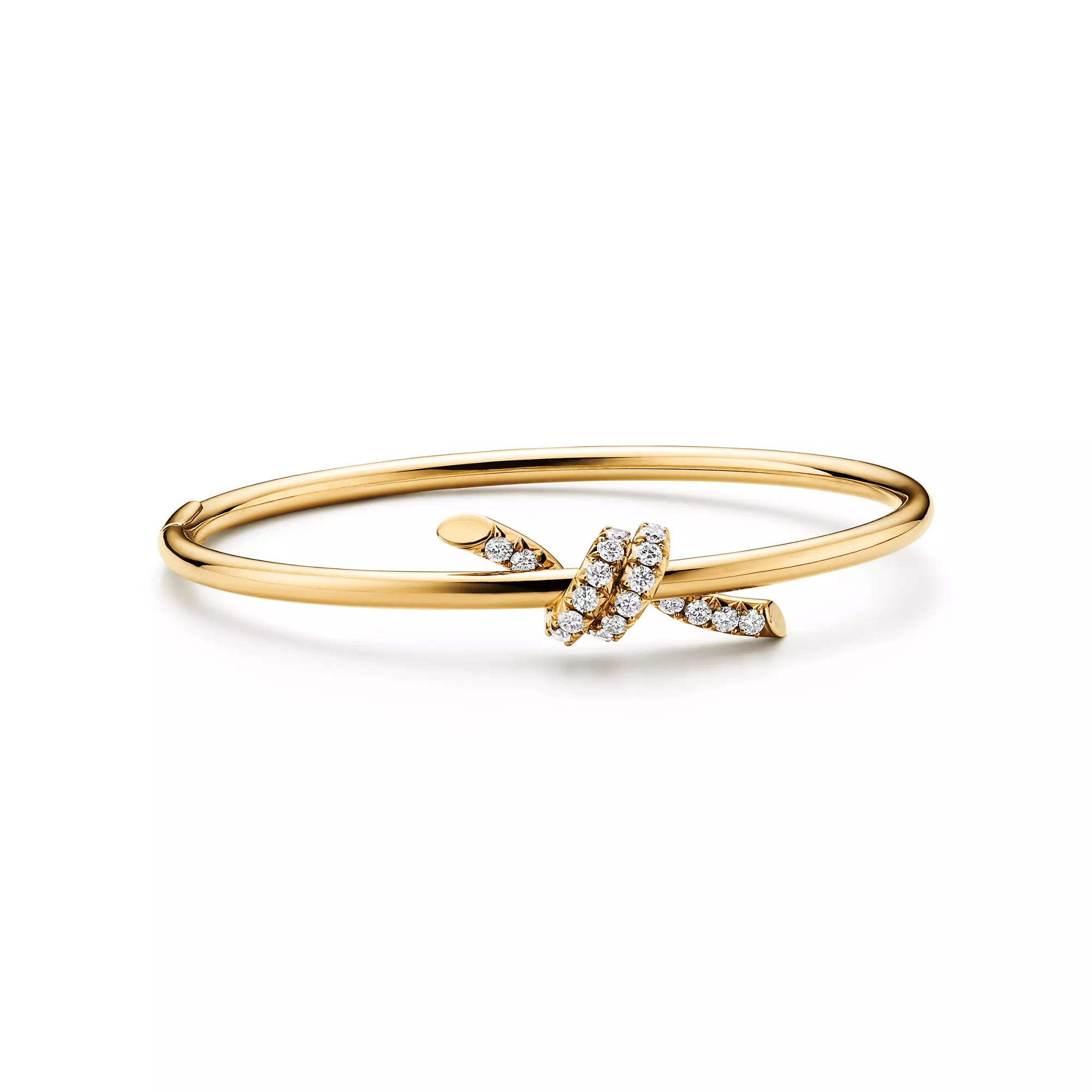 Carave Paris Diamond Accent Nail Gold Bangle Bracelet
