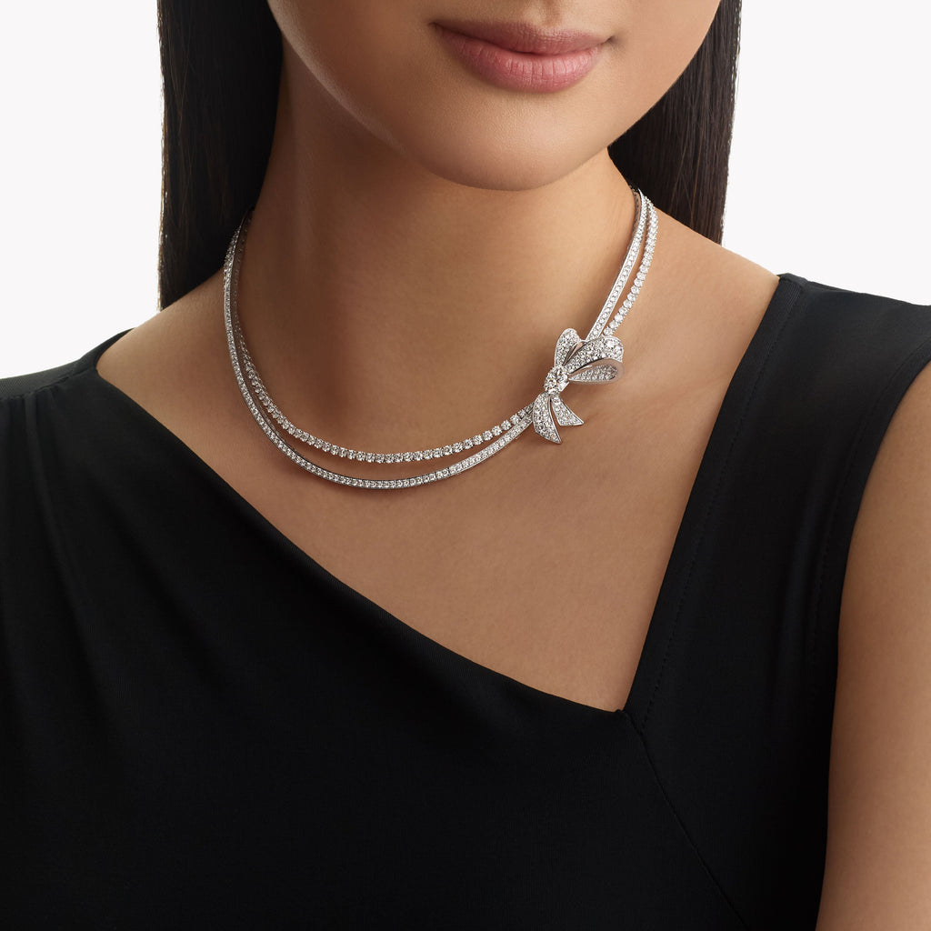 Carave Paris Diamond Bow Collar Necklace