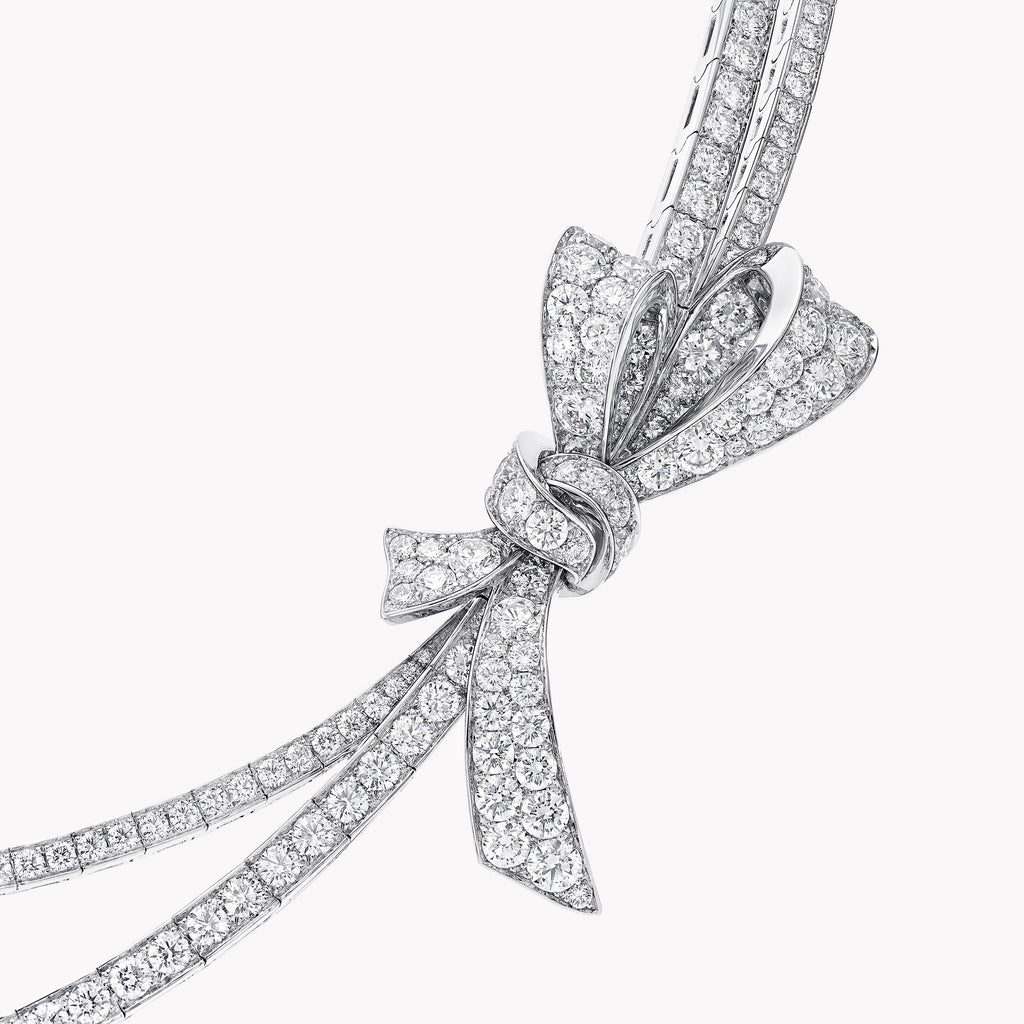 Carave Paris Diamond Bow Double Layer Collar Necklace