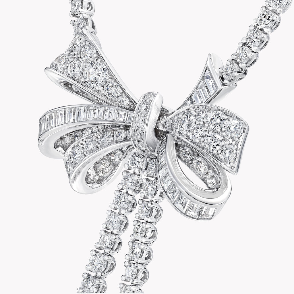 Carave Paris Diamond Bow Drop Necklace