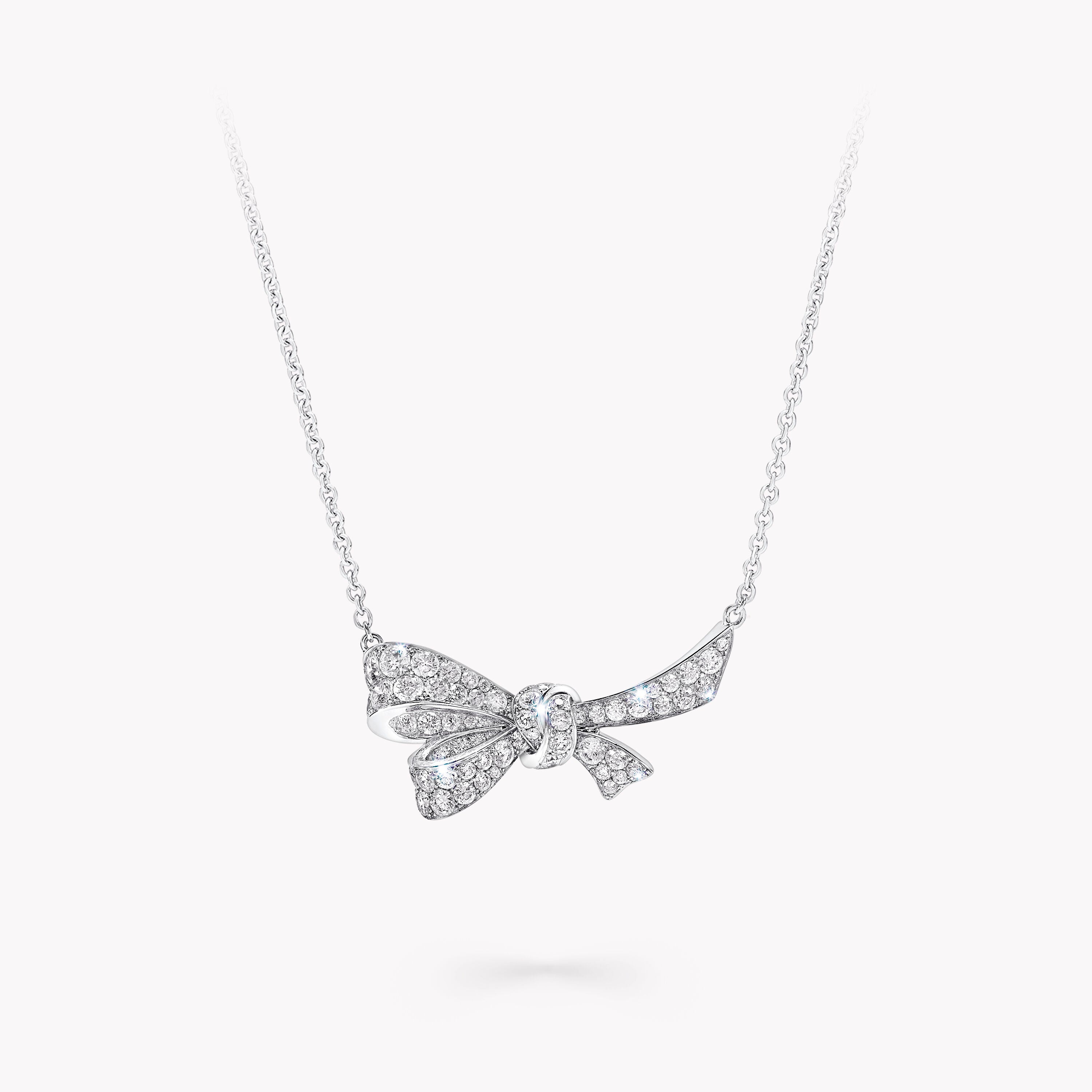 Carave Paris Diamond Bow Pendant Necklace
