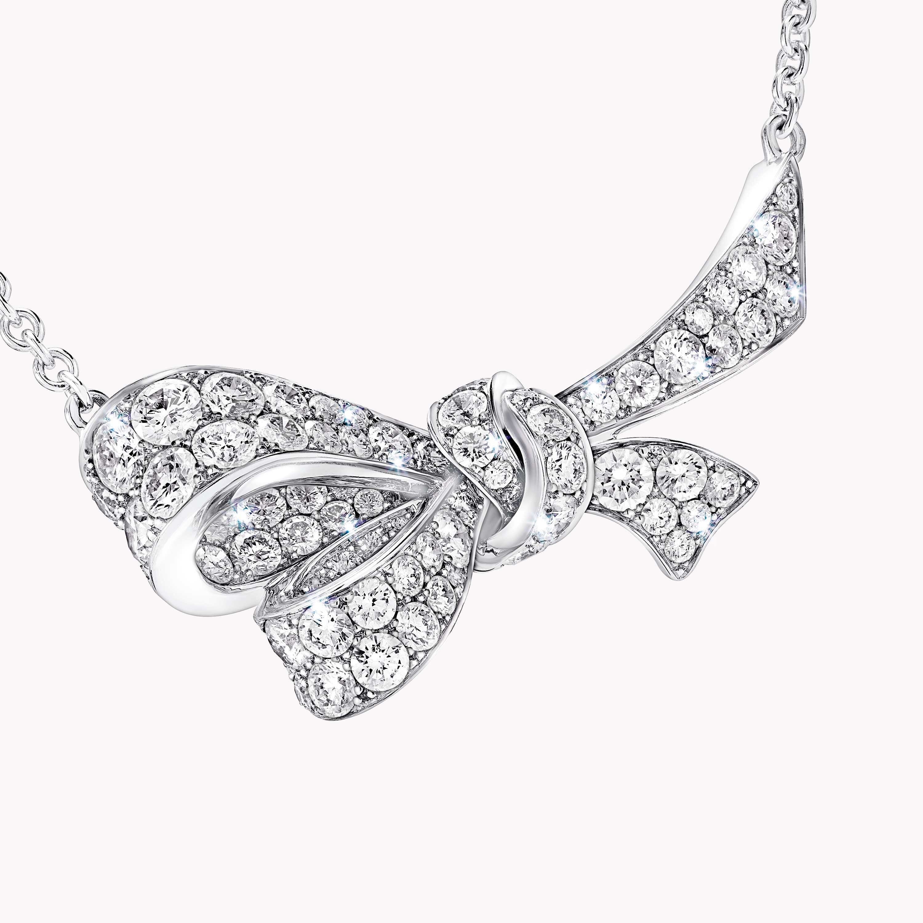 Carave Paris Diamond Bow Pendant Necklace