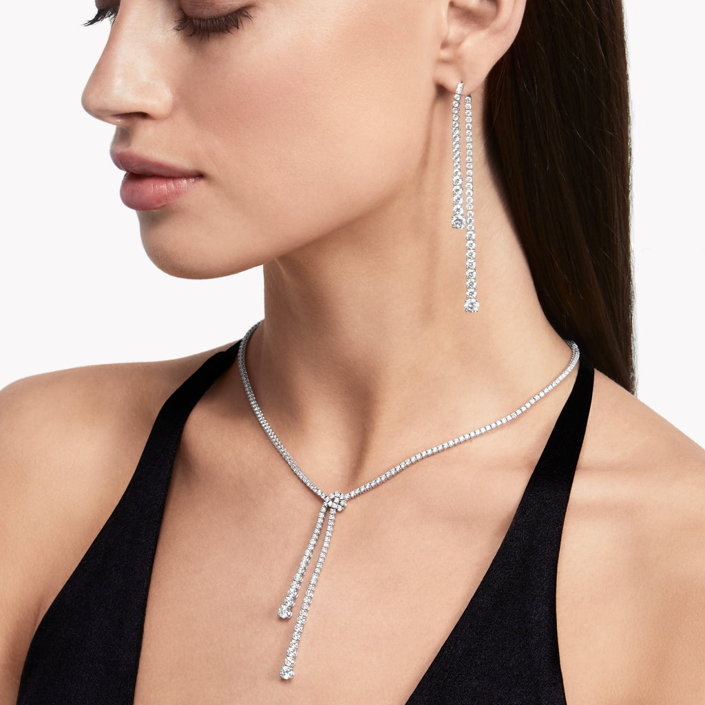 Carave Paris Diamond Chain Drop Earrings