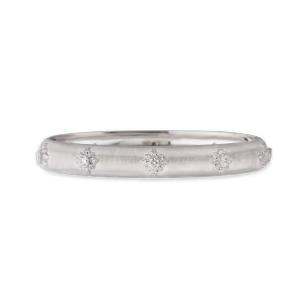 Carave Paris Diamond Cluster Hinged Bangle Bracelet