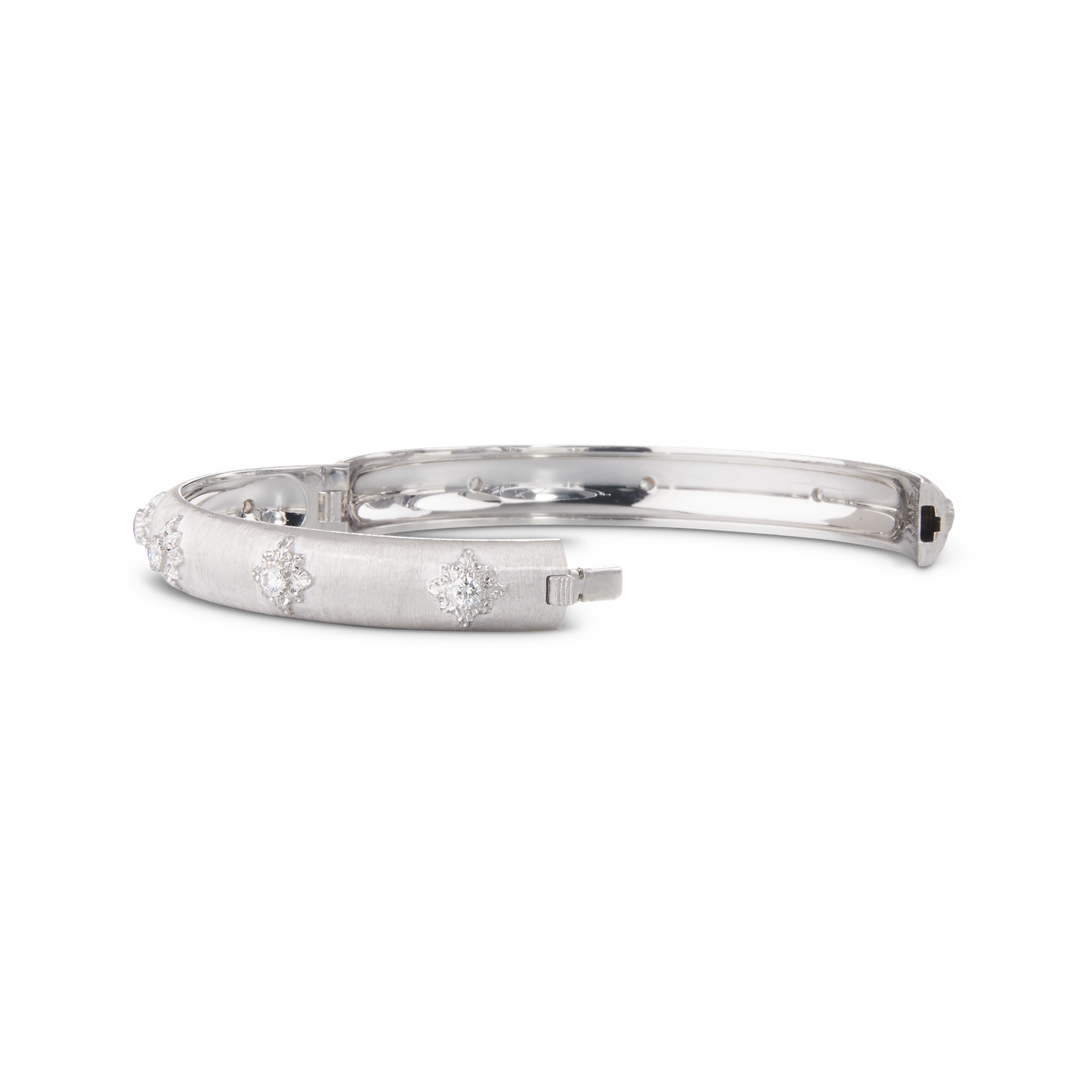 Carave Paris Diamond Cluster Hinged Bangle Bracelet