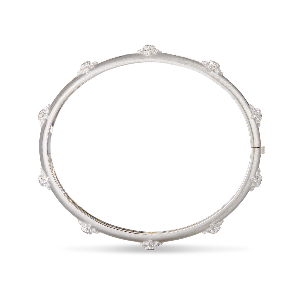 Carave Paris Diamond Cluster Hinged Bangle Bracelet