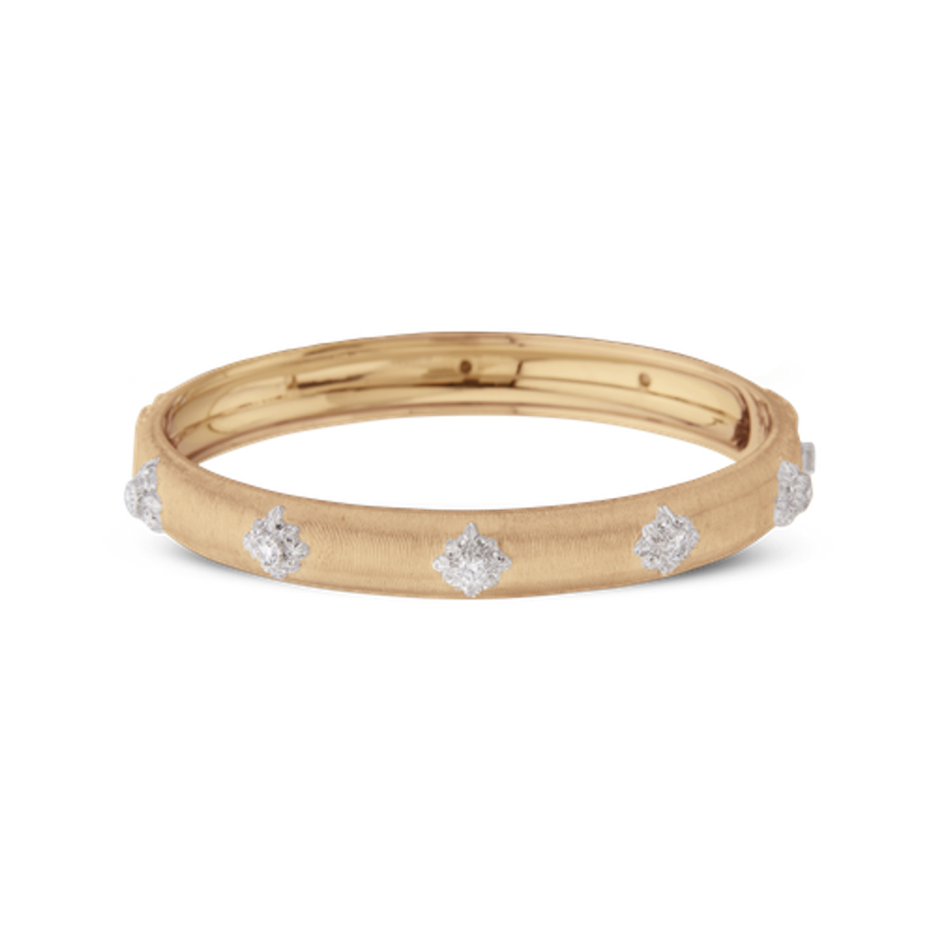Carave Paris Diamond Cluster Hinged Bangle Bracelet