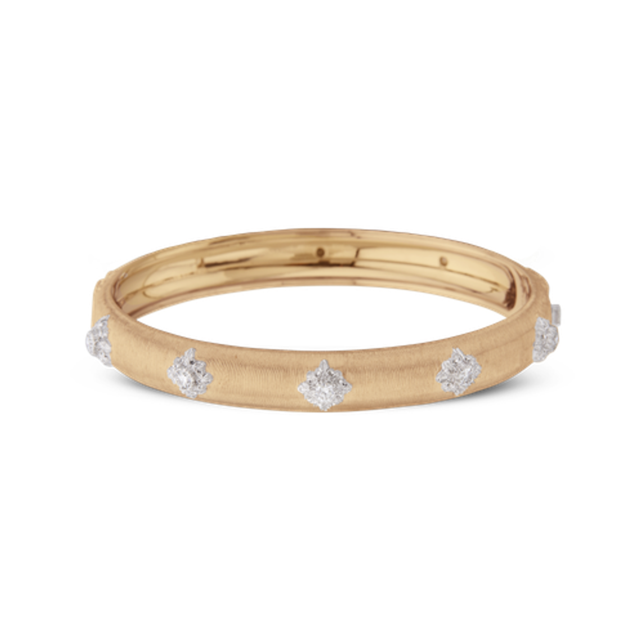 Carave Paris Diamond Cluster Hinged Bangle Bracelet