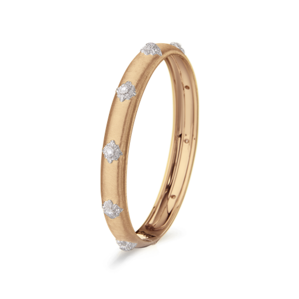 Carave Paris Diamond Cluster Hinged Bangle Bracelet