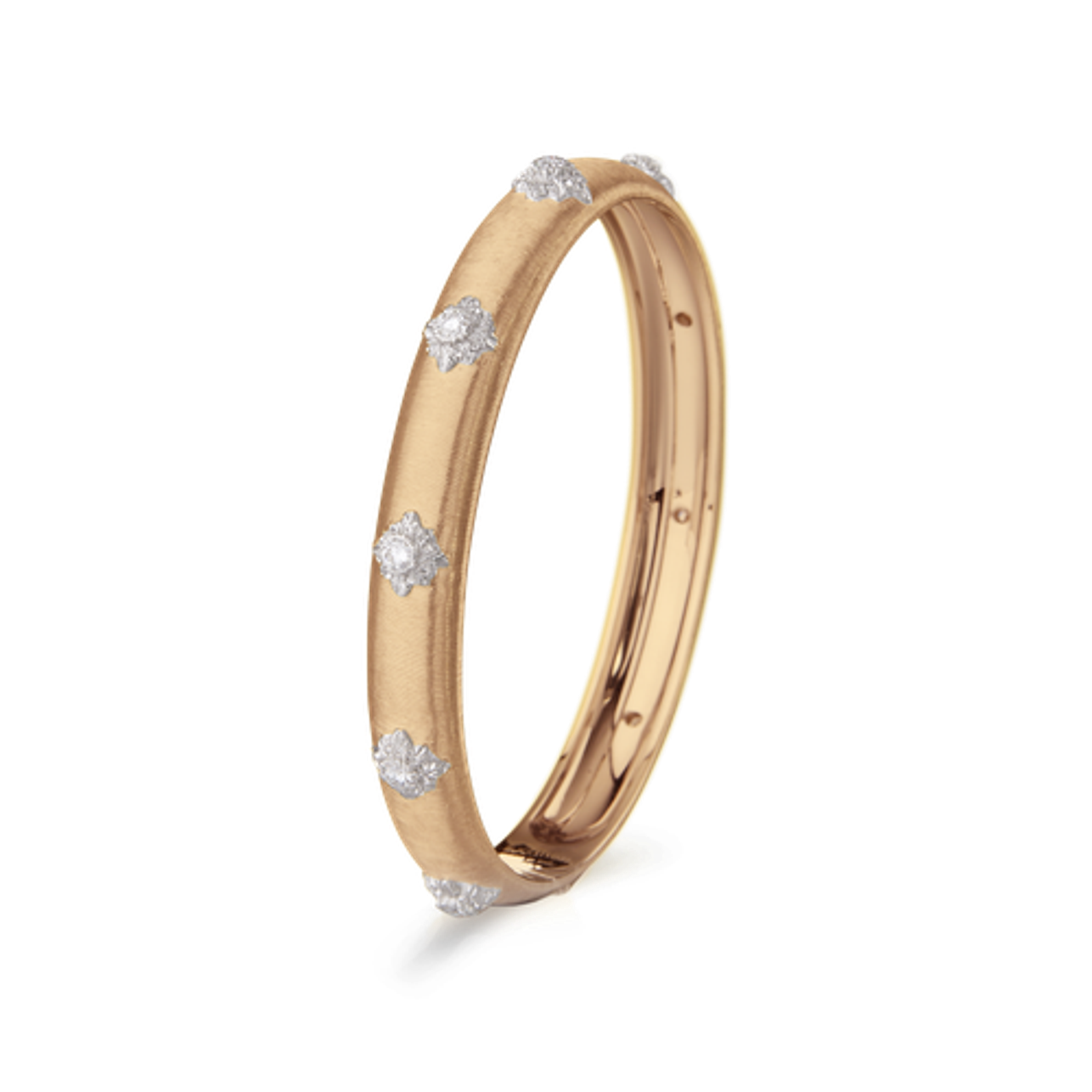 Carave Paris Diamond Cluster Hinged Bangle Bracelet