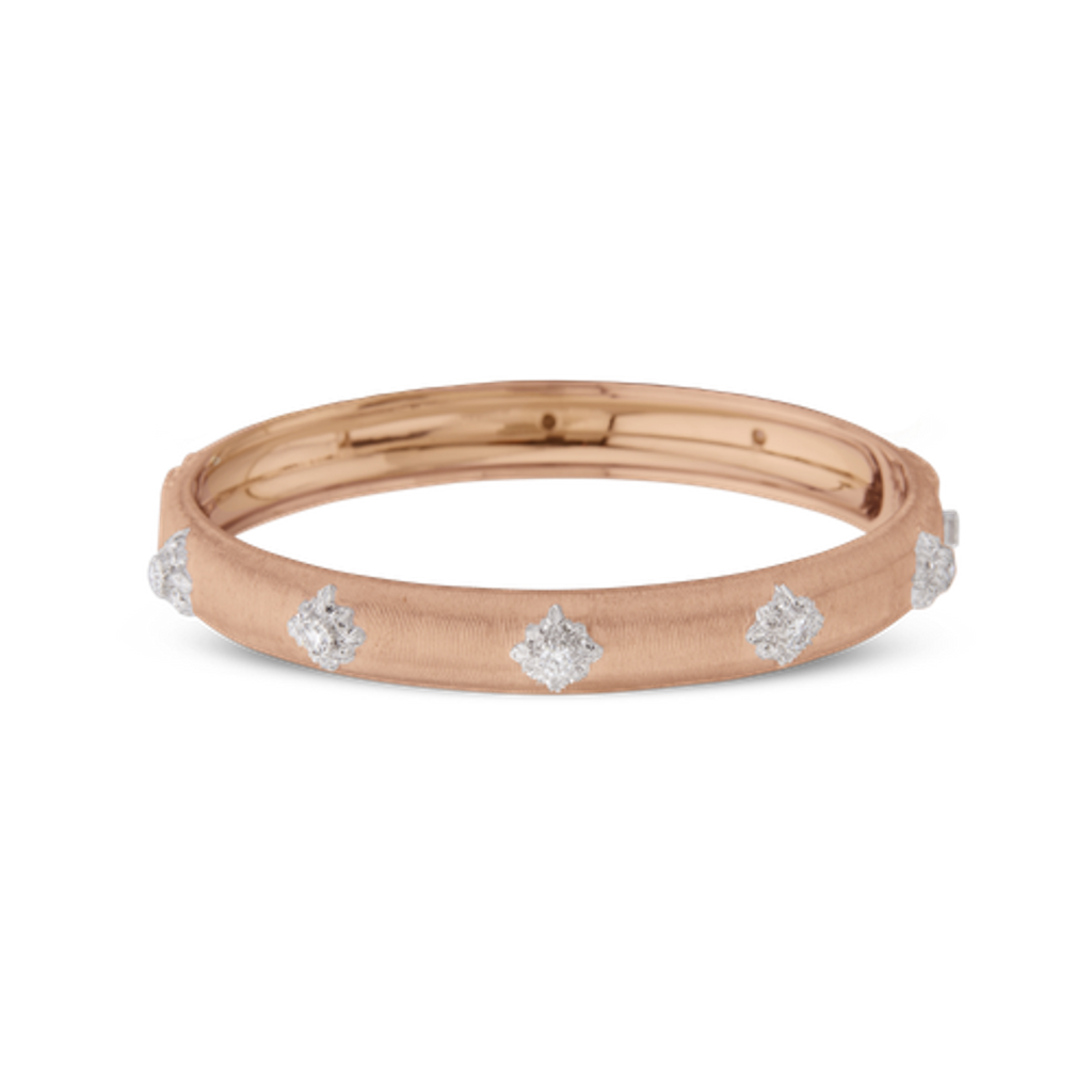 Carave Paris Diamond Cluster Hinged Bangle Bracelet