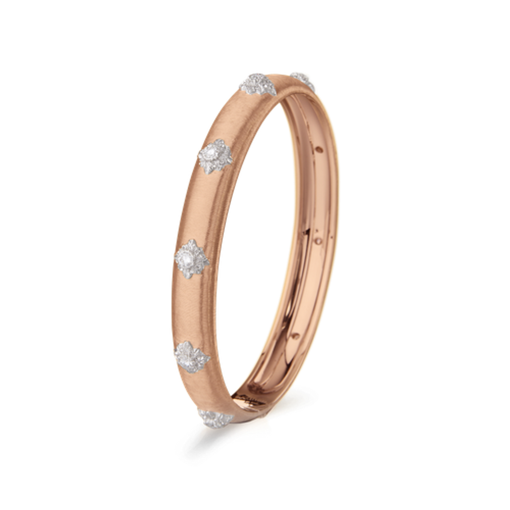 Carave Paris Diamond Cluster Hinged Bangle Bracelet