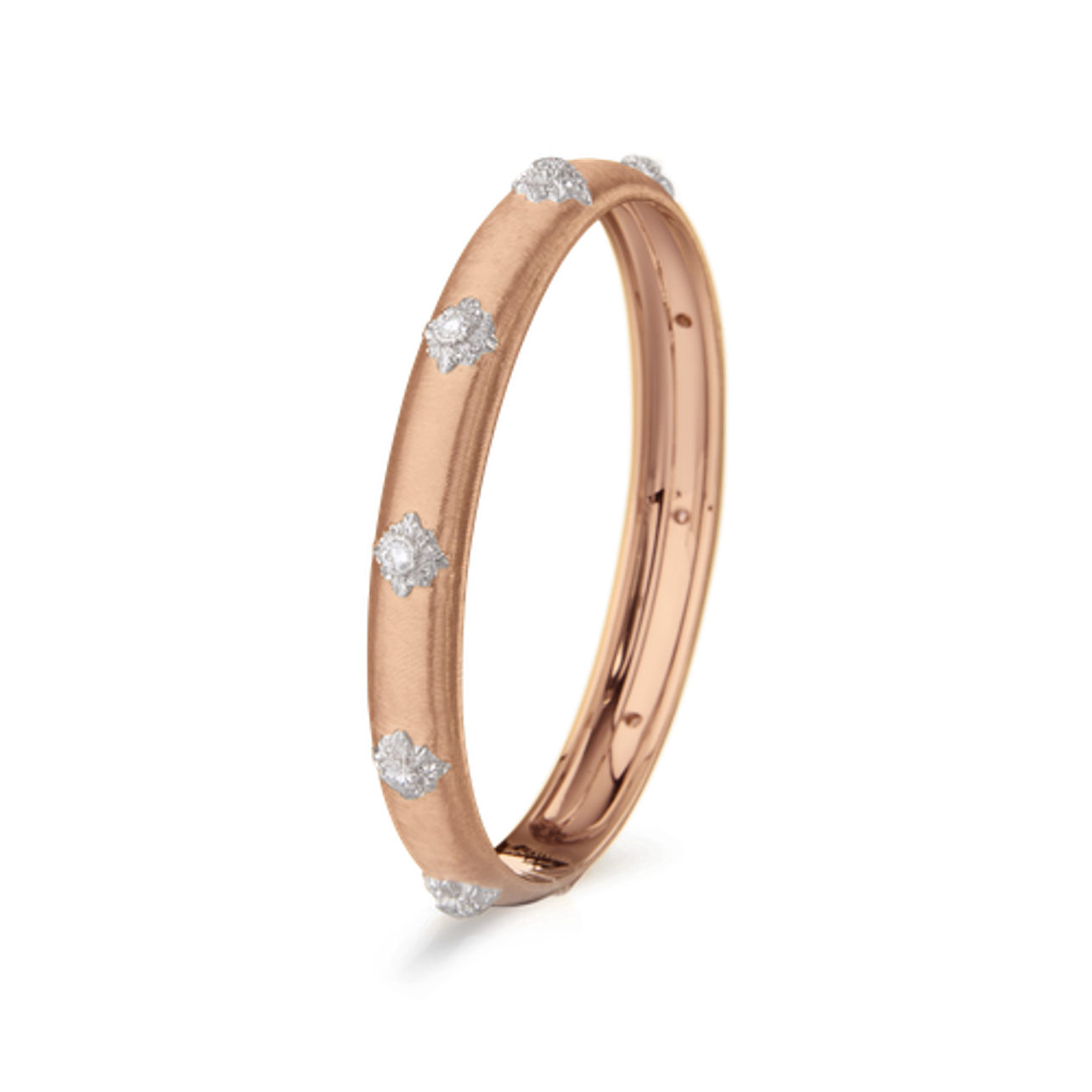 Carave Paris Diamond Cluster Hinged Bangle Bracelet
