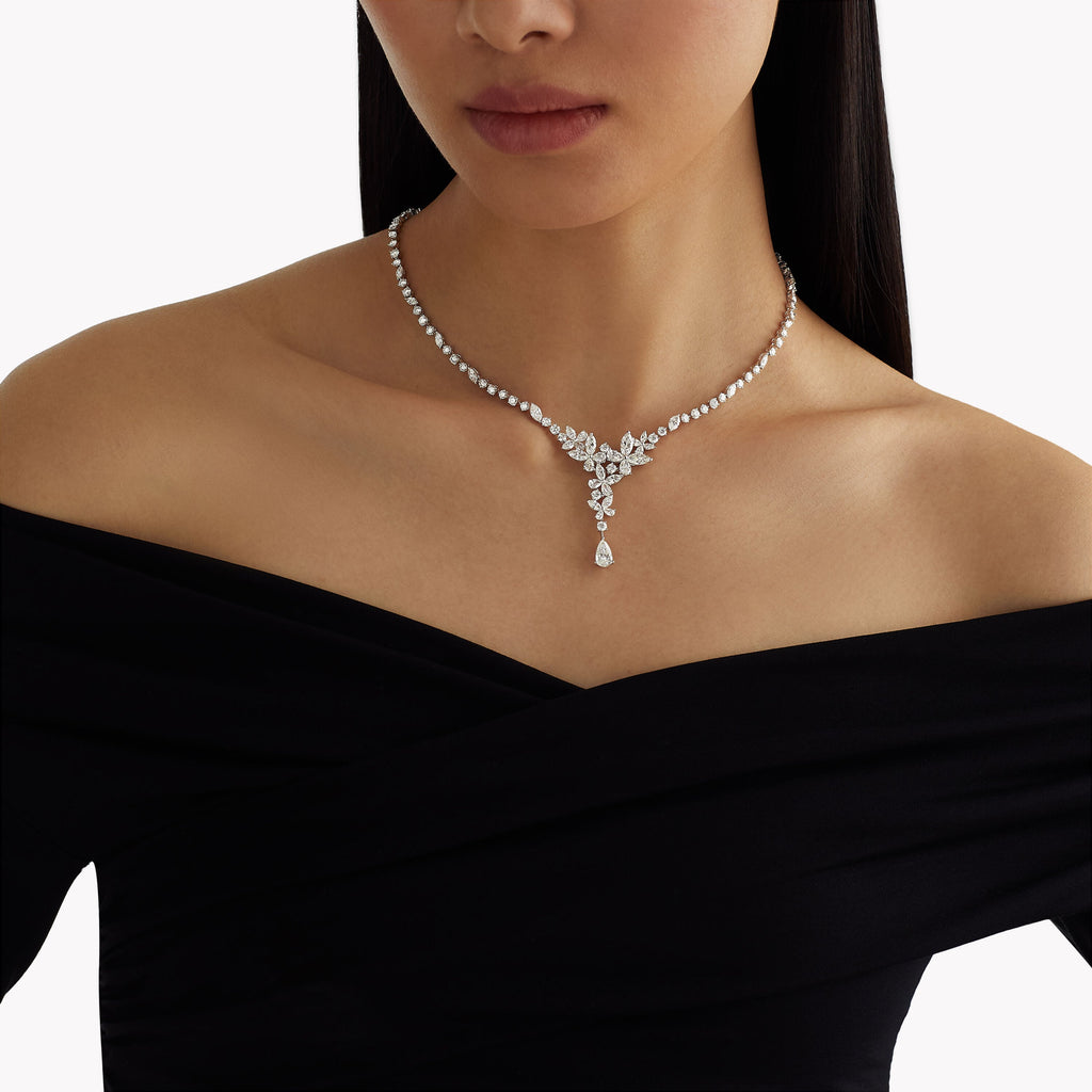 Carave Paris Diamond Drop Bridal Necklace