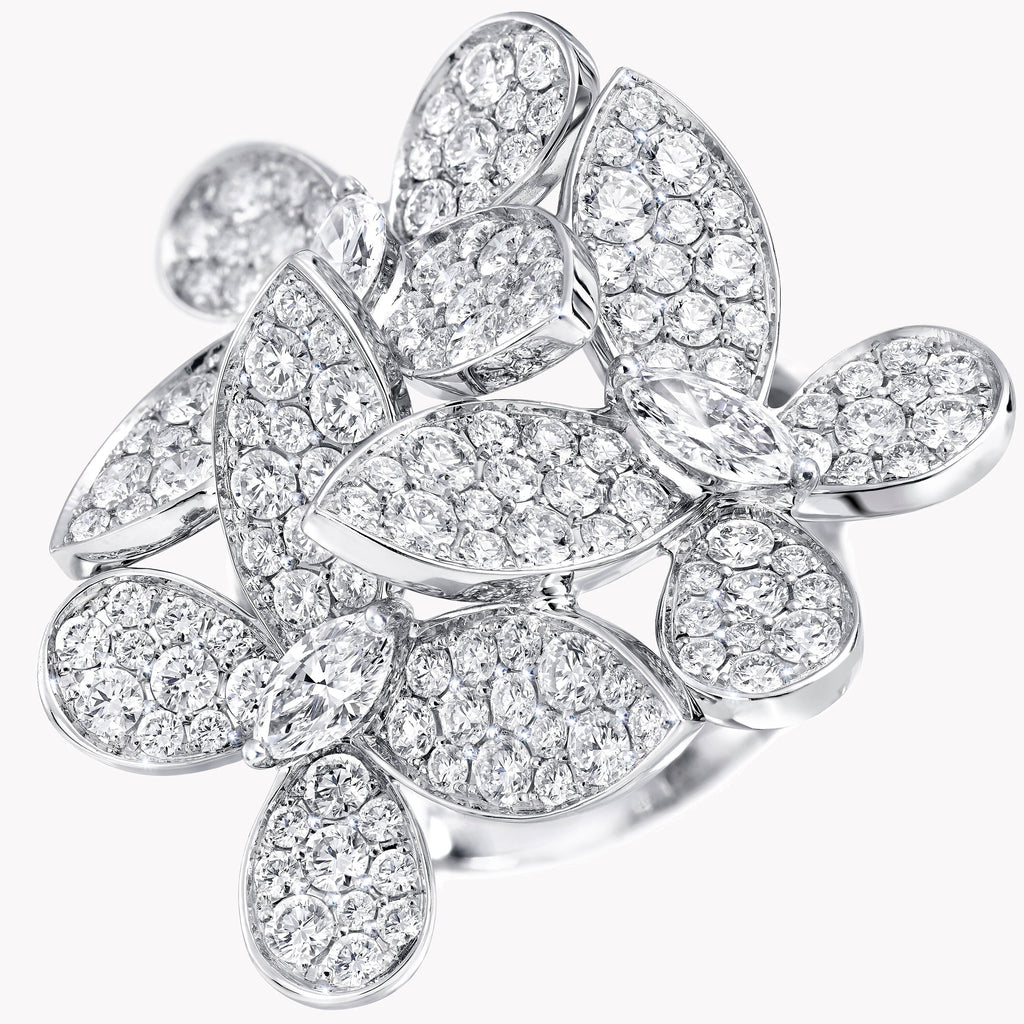 Carave Paris Diamond Floral Cluster Statement Ring