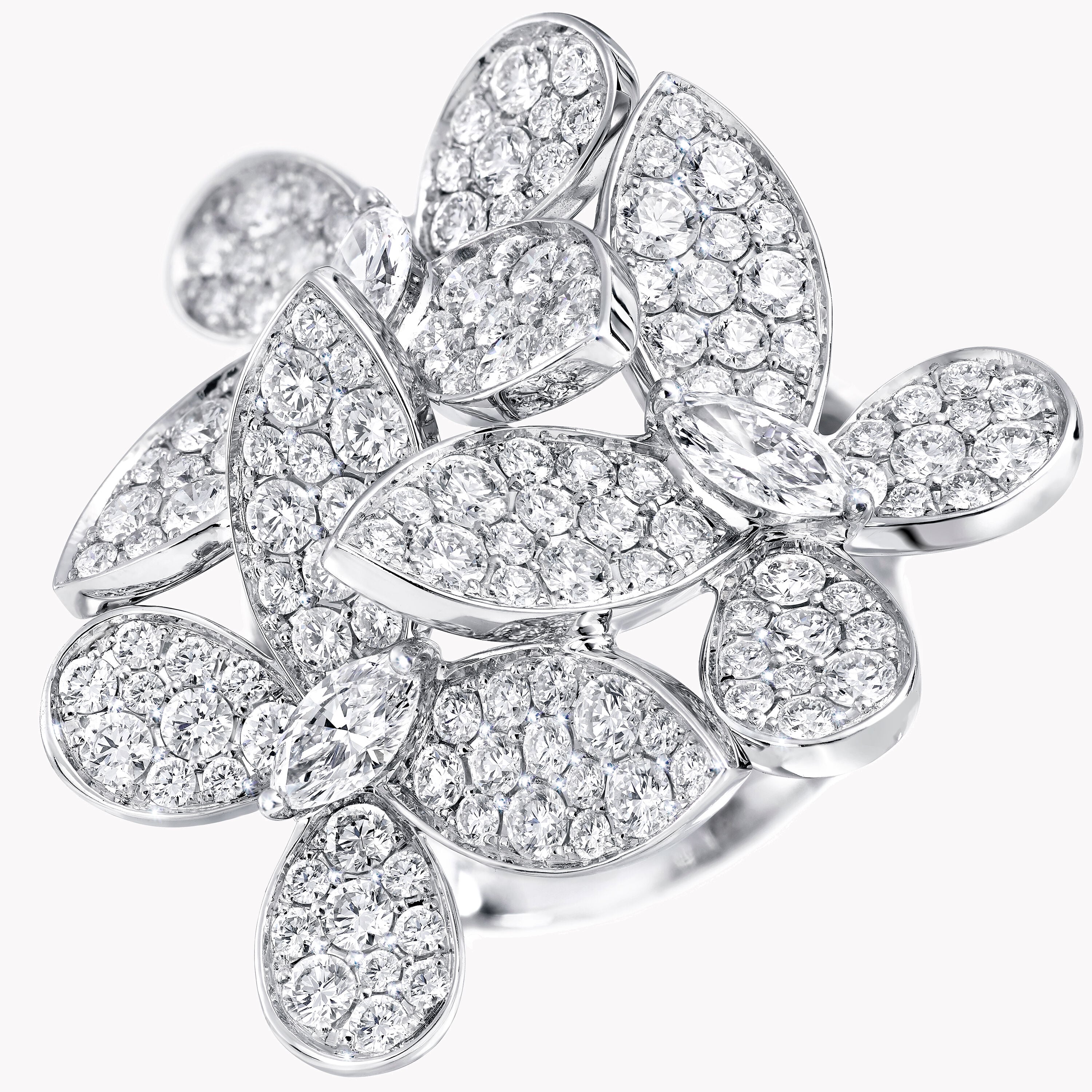 Carave Paris Diamond Floral Cluster Statement Ring