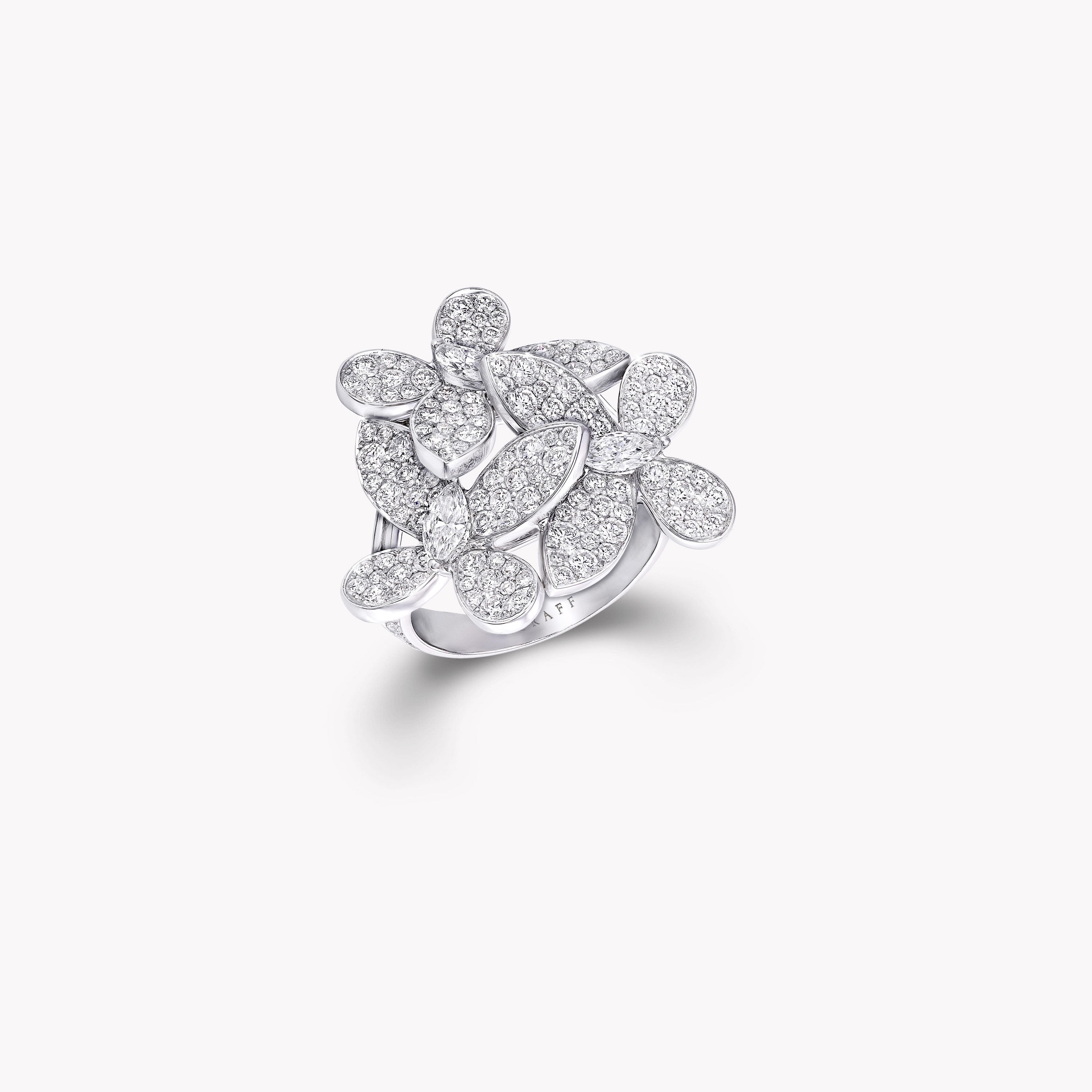 Carave Paris Diamond Floral Cluster Statement Ring