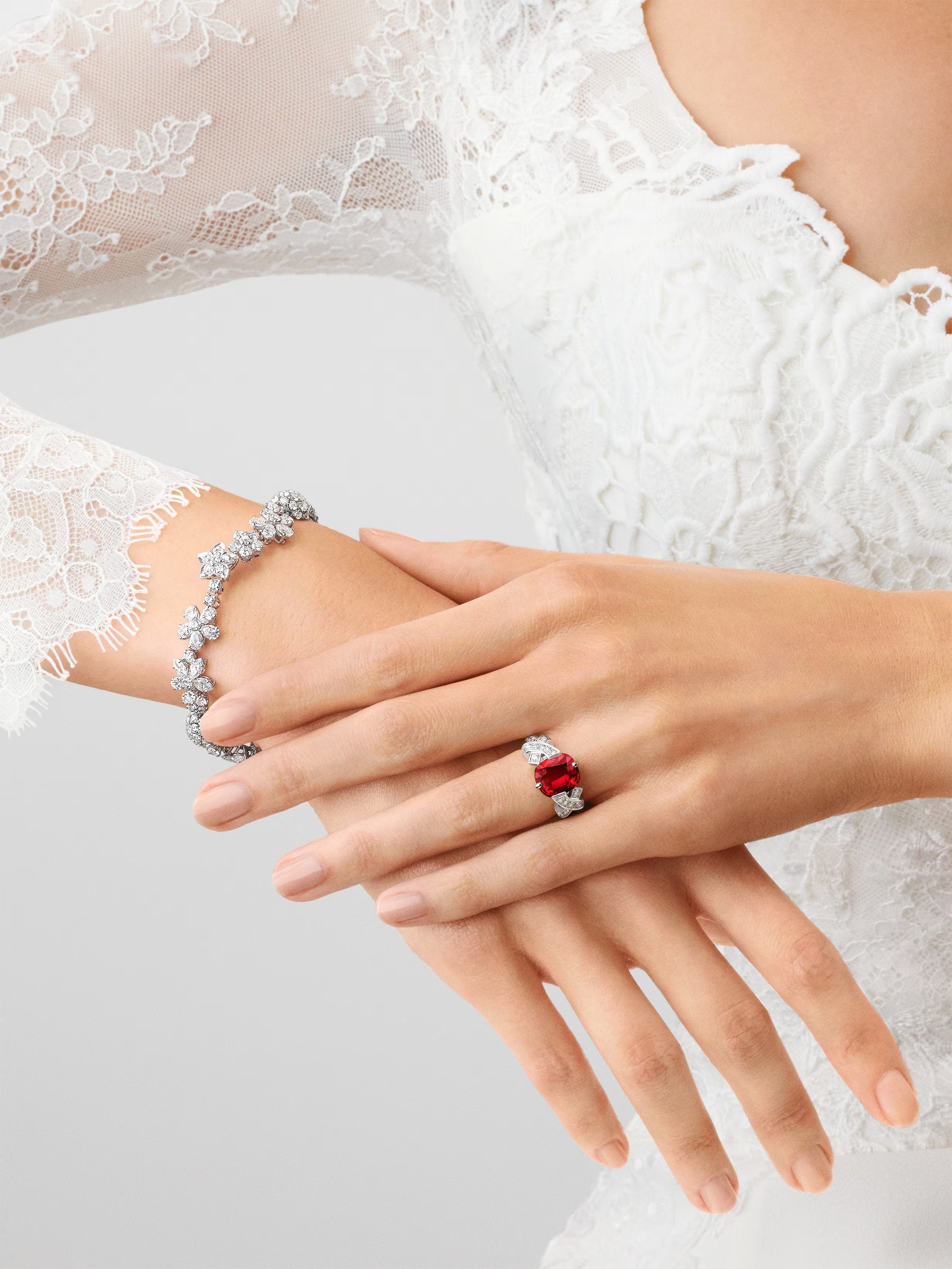 Carave Paris Diamond Floral Garden Bracelet