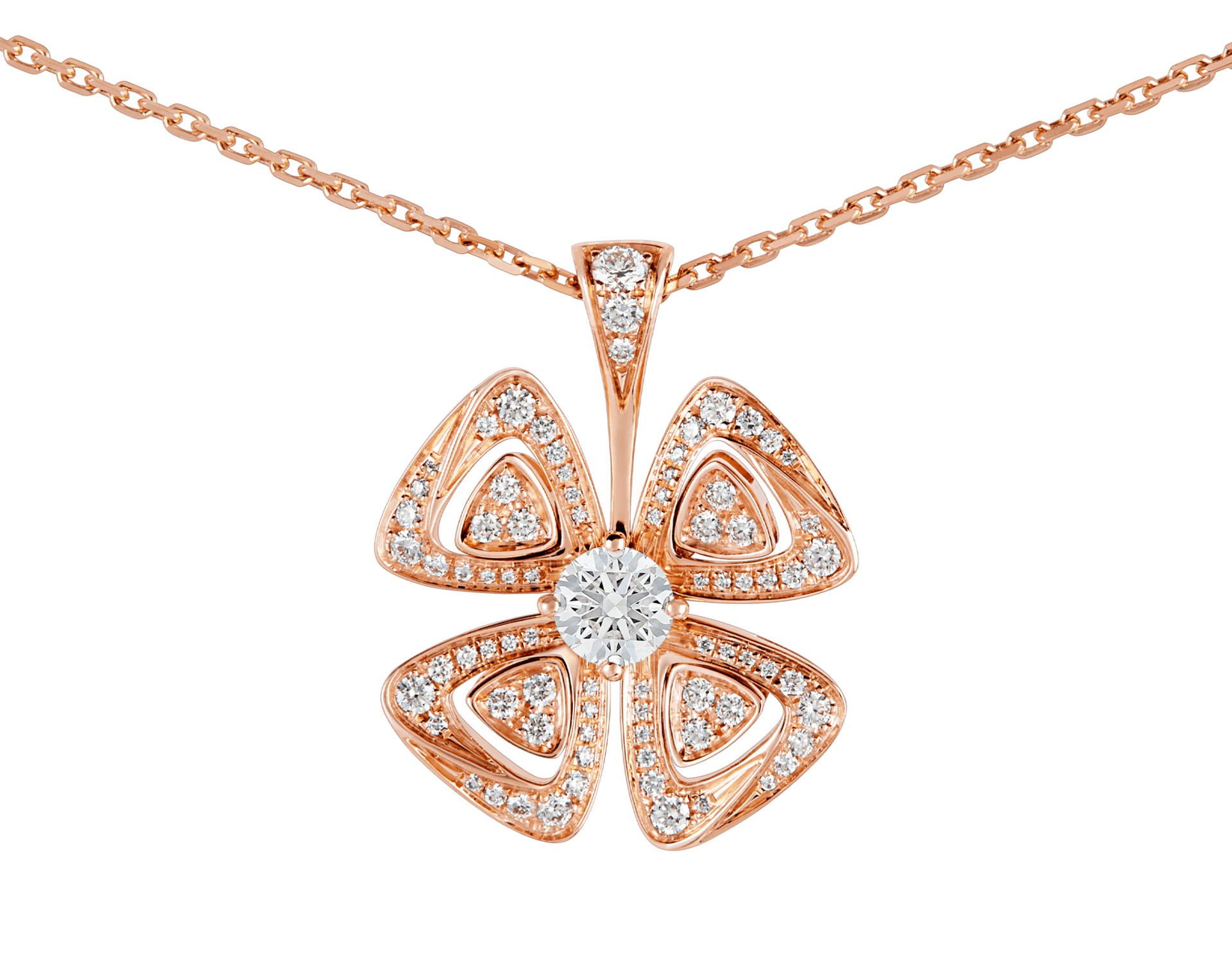 Carave Paris Diamond Floral Pendant Necklace