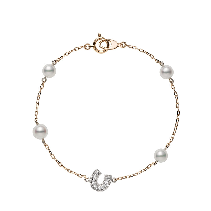 Carave Paris Diamond Horseshoe Pearl Bracelet