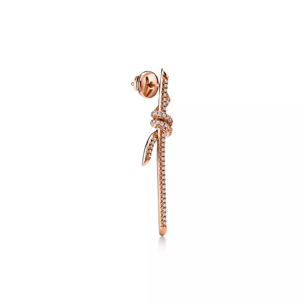 Carave Paris Diamond Knot Drop Earrings