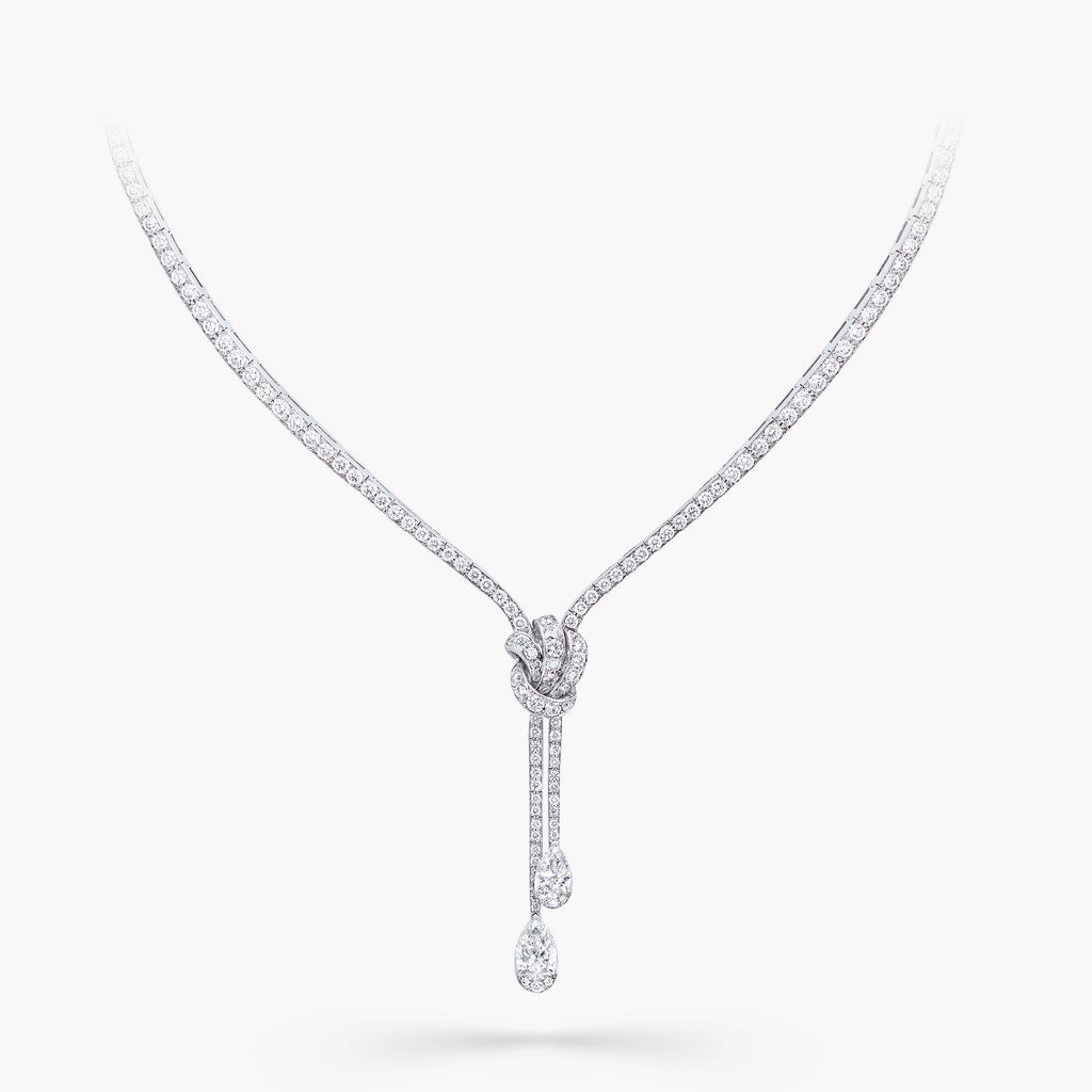 Carave Paris Diamond Knot Drop Necklace