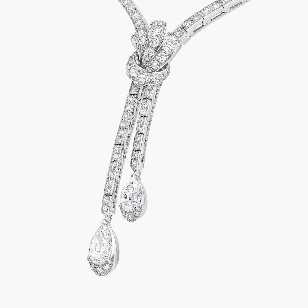 Carave Paris Diamond Knot Drop Necklace
