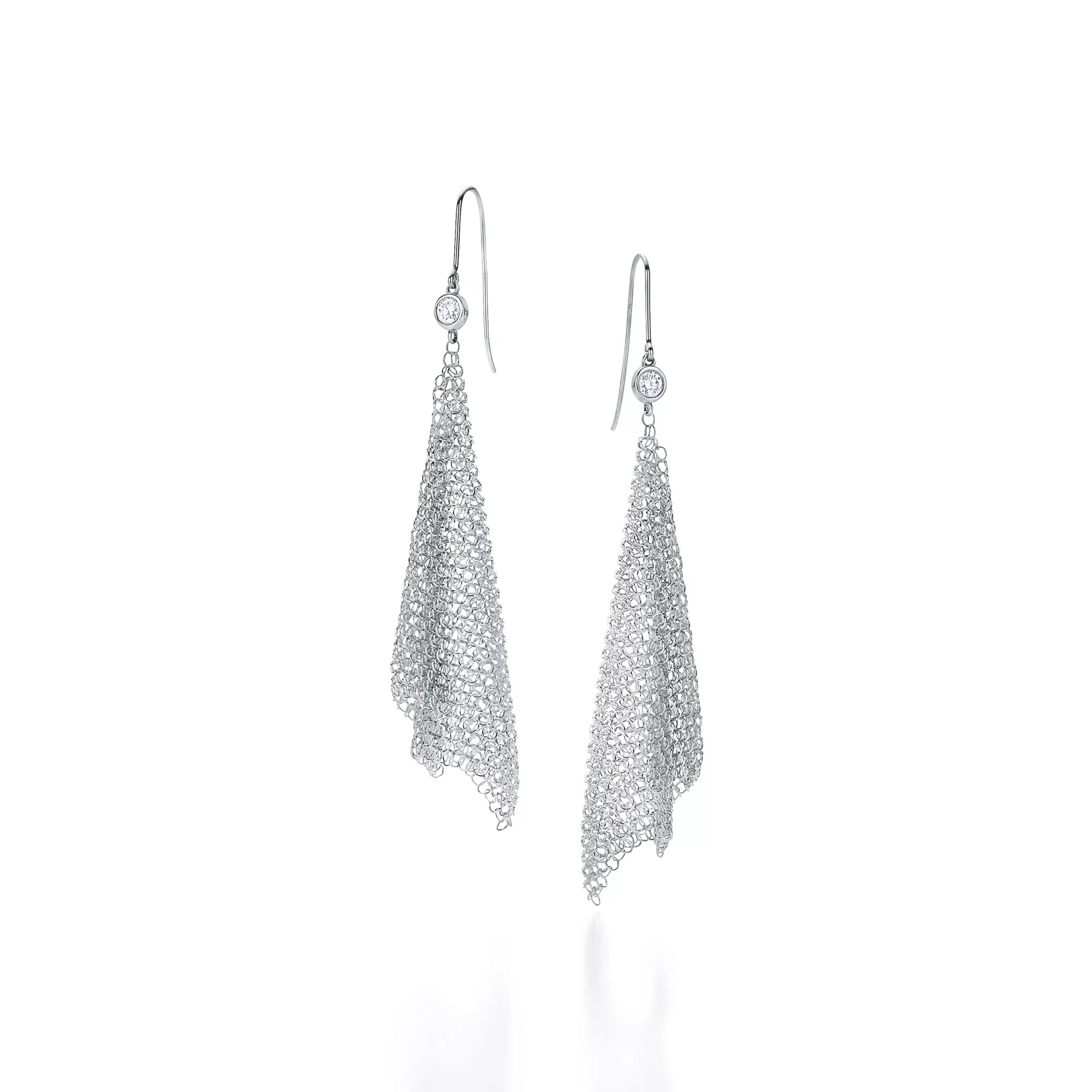 Carave Paris Diamond Mesh Cascade Drop Earrings