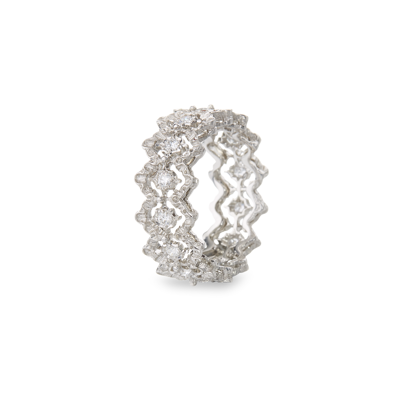 Carave Paris Diamond Openwork Eternity Cocktail Ring