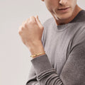 Carave Paris Diamond Station Yellow Gold Hinged Bangle for Women
