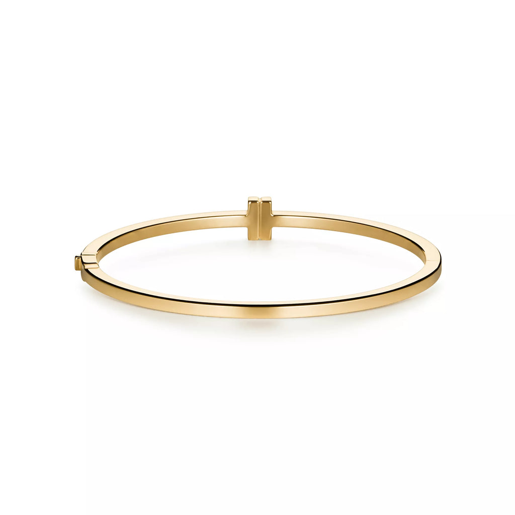 Carave Paris Diamond T Rose Gold Hinged Bangle for Women