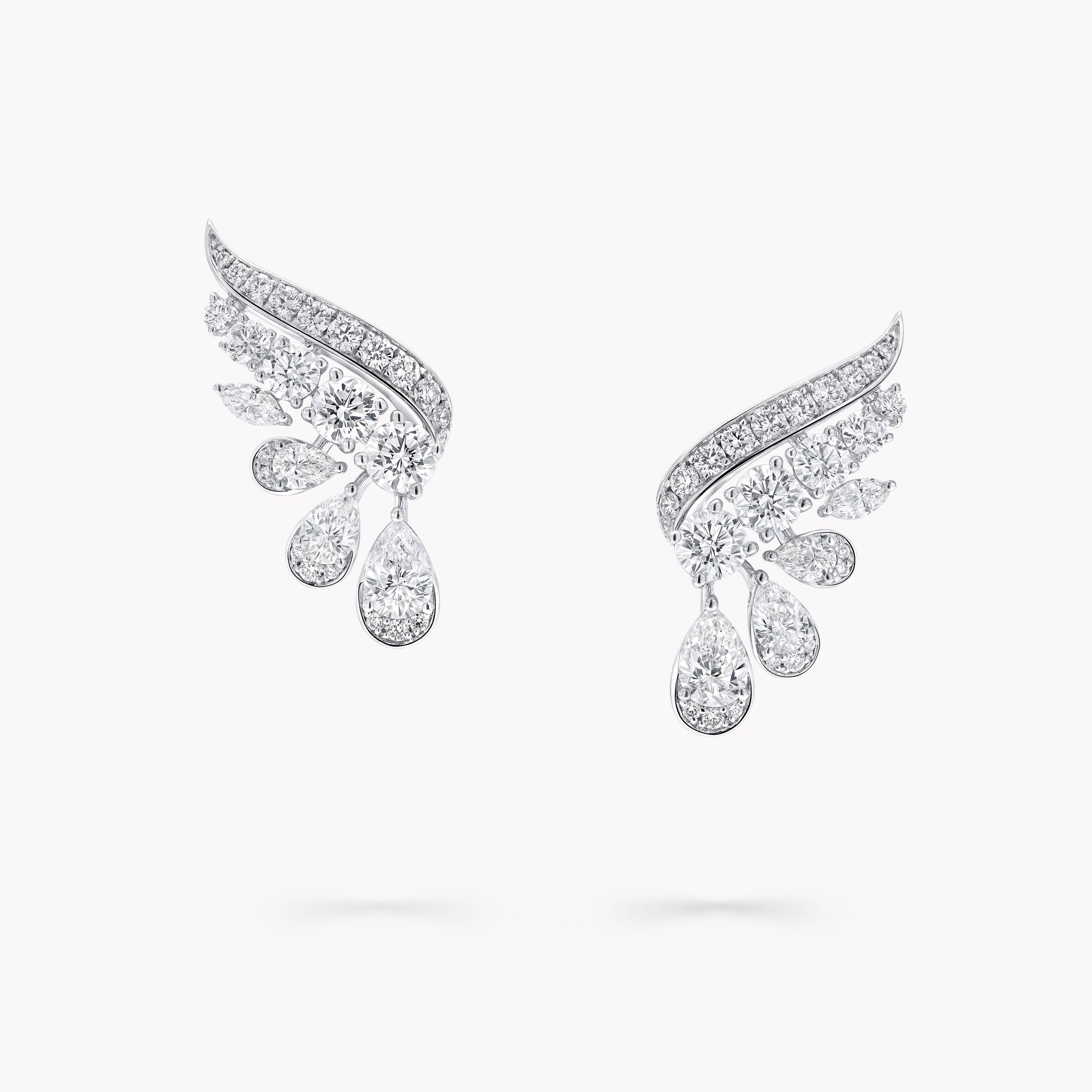 Carave Paris Diamond Wing Drop Earrings