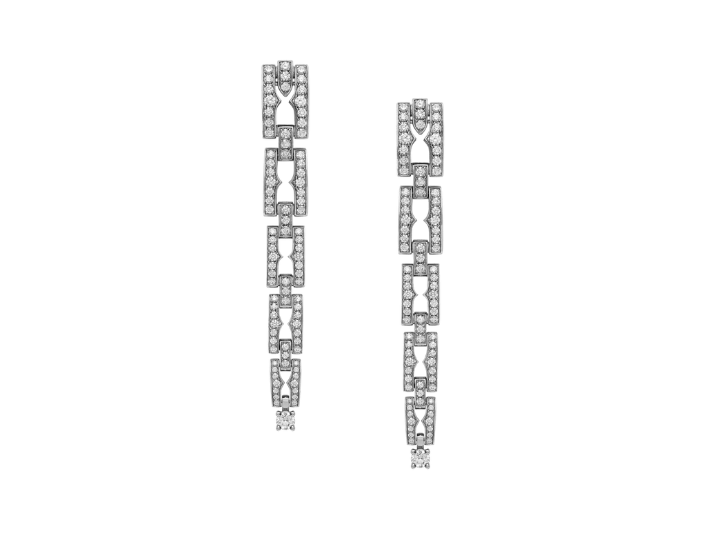 Carave Paris Diva Diamond Link Drop Earrings in Rose Gold
