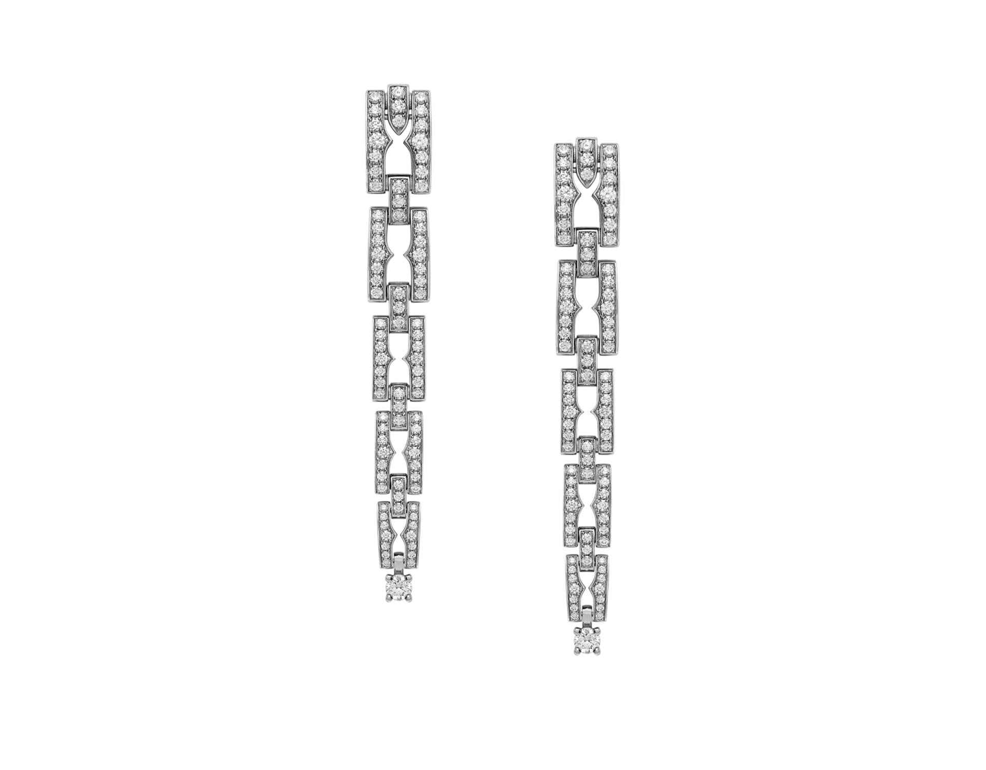Carave Paris Diva Diamond Link Drop Earrings in Rose Gold