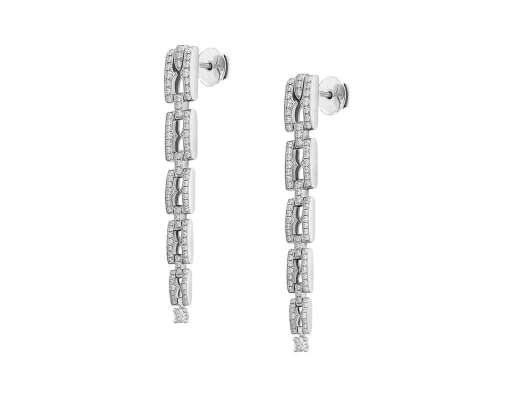Carave Paris Diva Diamond Link Drop Earrings in Rose Gold