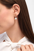 Carave Paris Diva Mother of Pearl Diamond Drop Earrings in Rose Gold