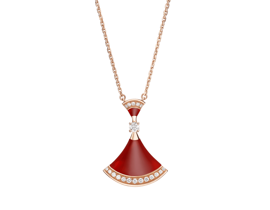 Carave Paris Diva Ruby & Diamond Pendant Necklace
