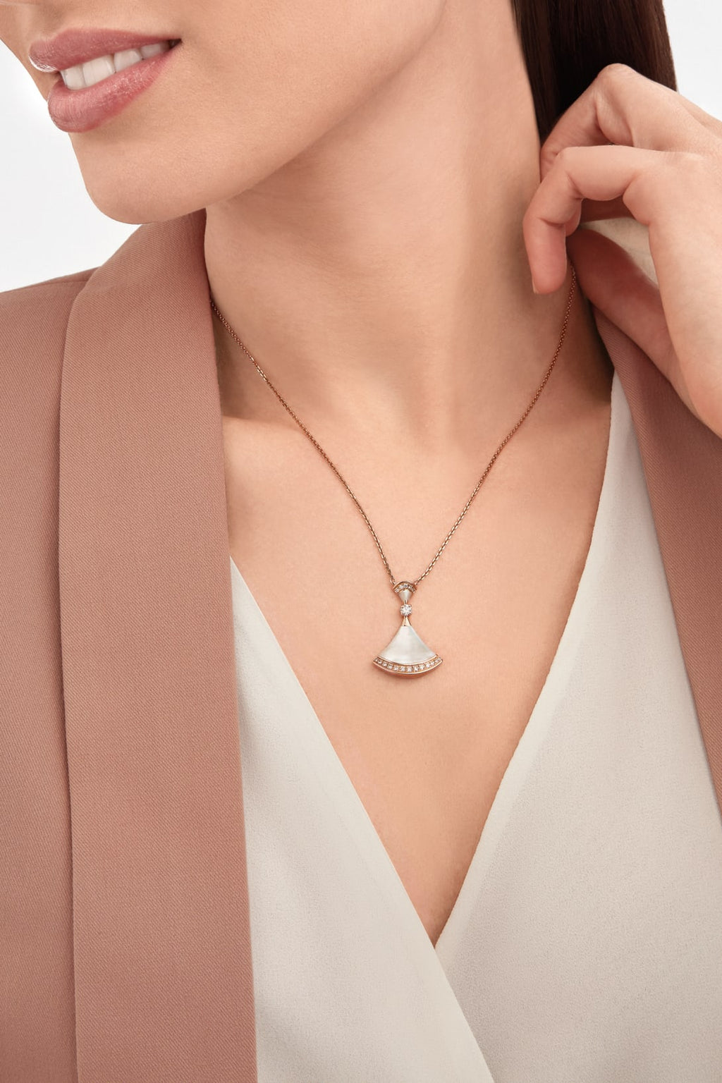 Carave Paris Diva Ruby & Diamond Pendant Necklace