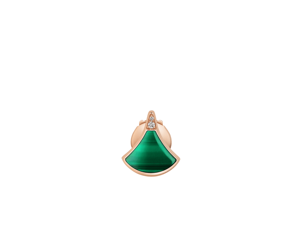 Carave Paris Diva Turquoise Fan Stud Earring in Yellow Gold