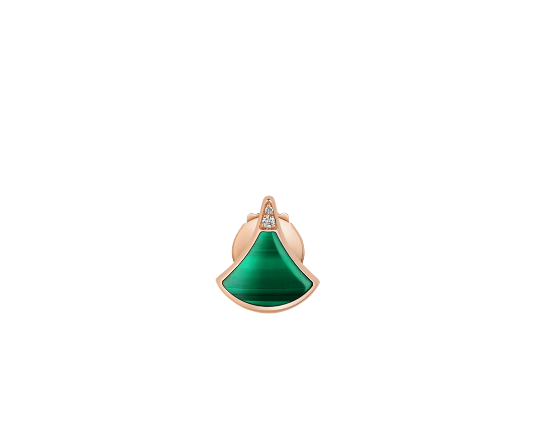 Carave Paris Diva Turquoise Fan Stud Earring in Yellow Gold