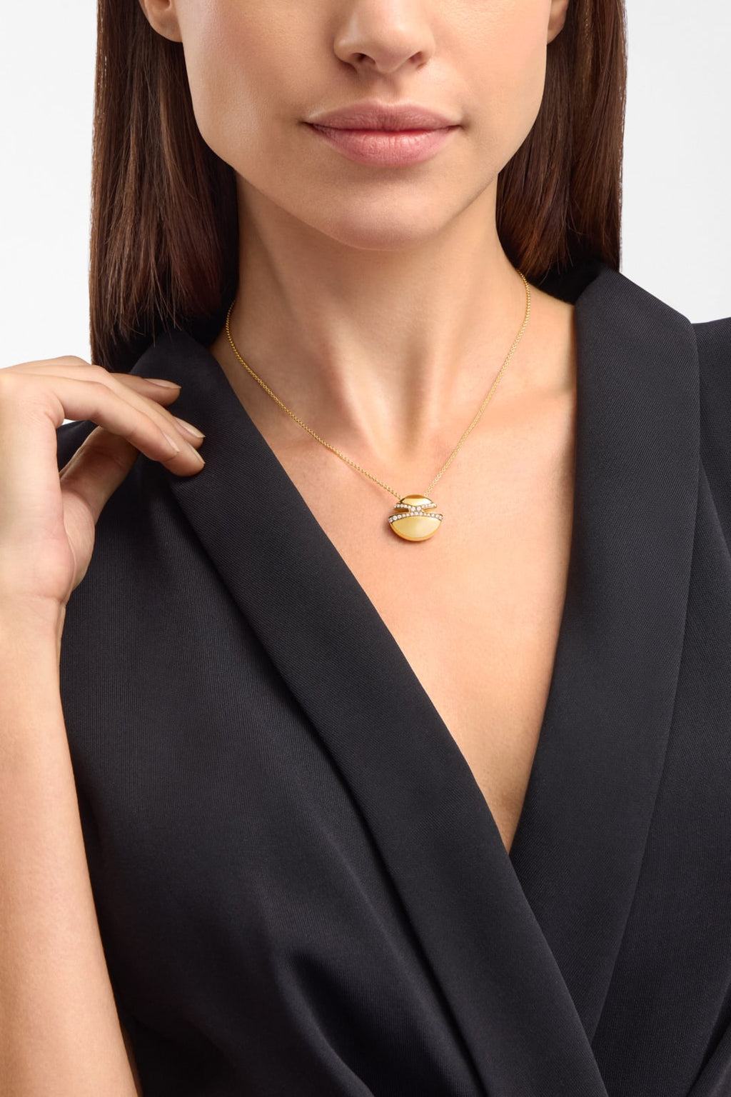 Carave Paris Divina Orbit Diamond Pendant Necklace
