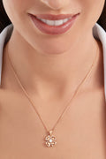 Carave Paris Divine Flower Diamond Pendant Necklace