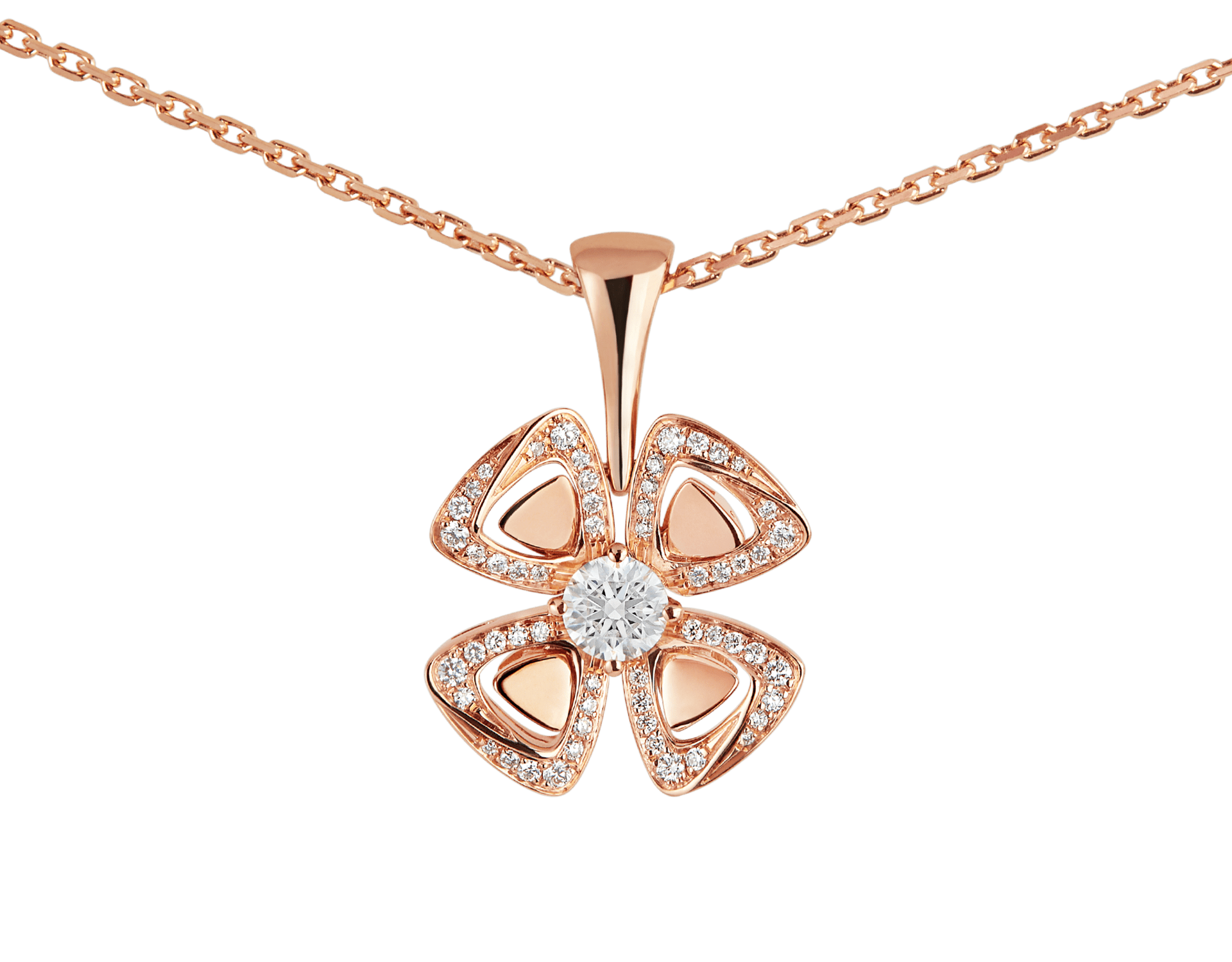 Carave Paris Divine Flower Diamond Pendant Necklace