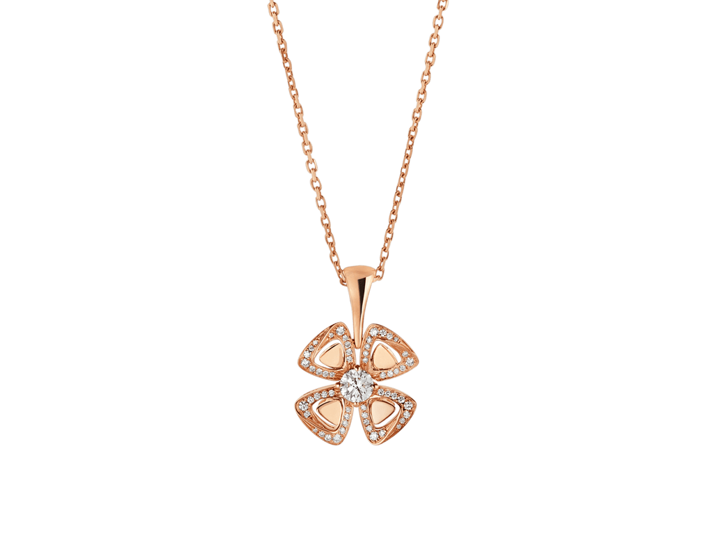 Carave Paris Divine Flower Diamond Pendant Necklace