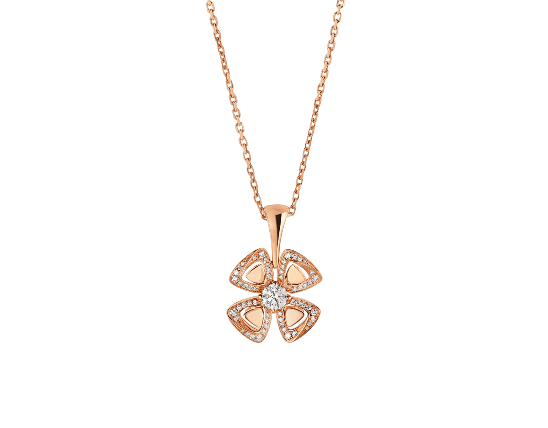 Carave Paris Divine Flower Diamond Pendant Necklace