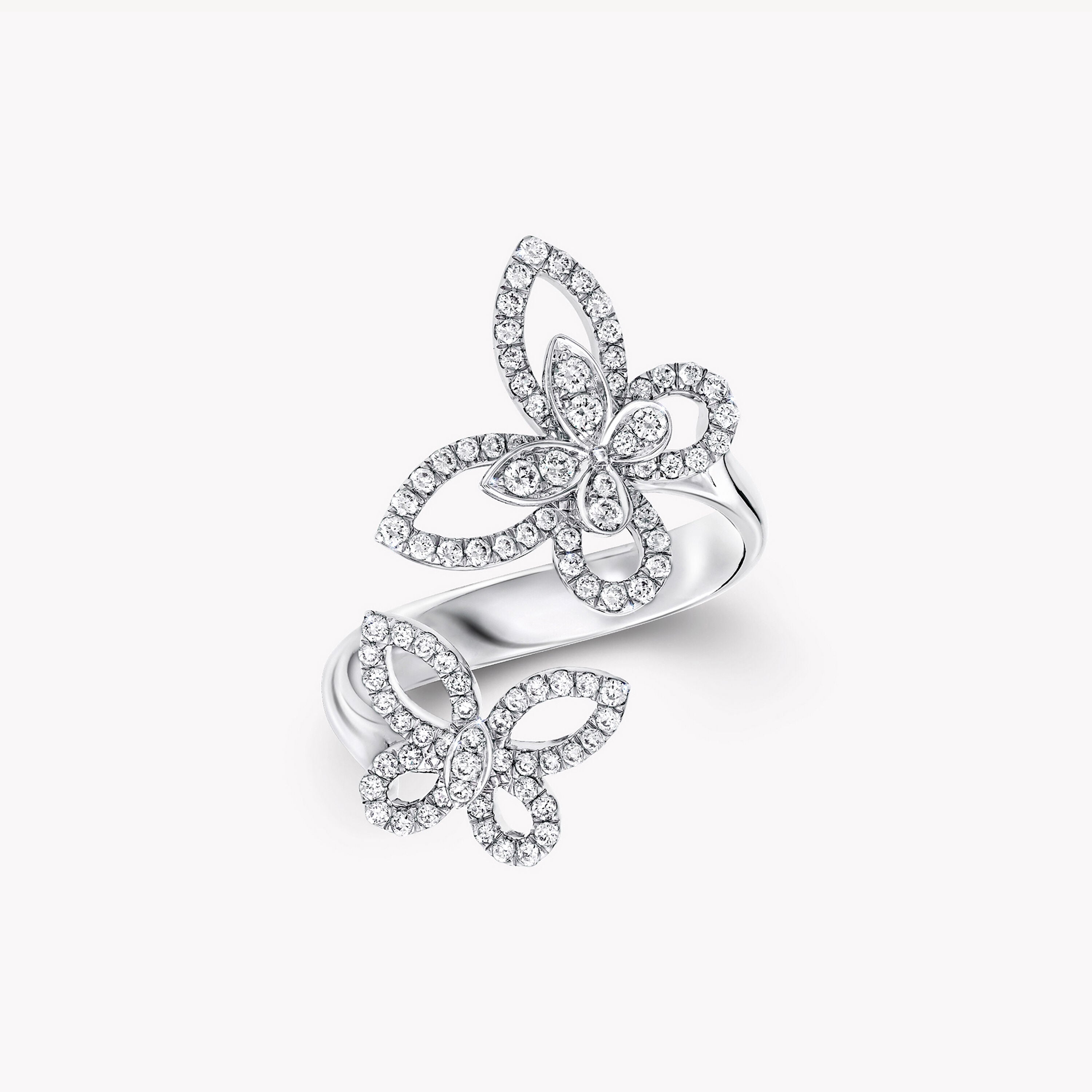 Carave Paris Double Butterfly Diamond Open Ring