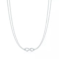 Carave Paris Infinity Double Chain Necklace in Silver