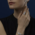 Carave Paris Double Floral Diamond Wrap Ring White Gold